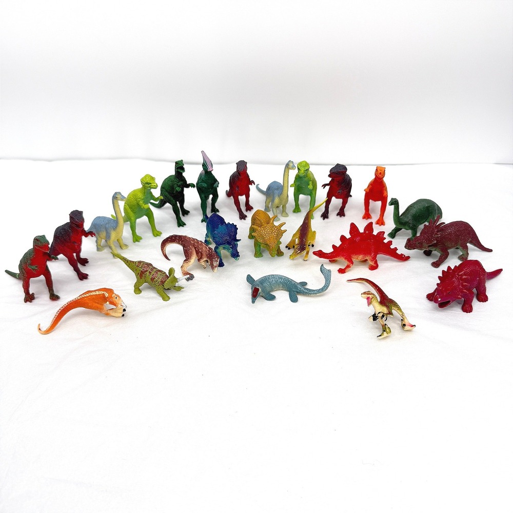 Dinosaur Toy Action Figures Mixed LOT Plastic Jurassic Prehistoric Animals Play